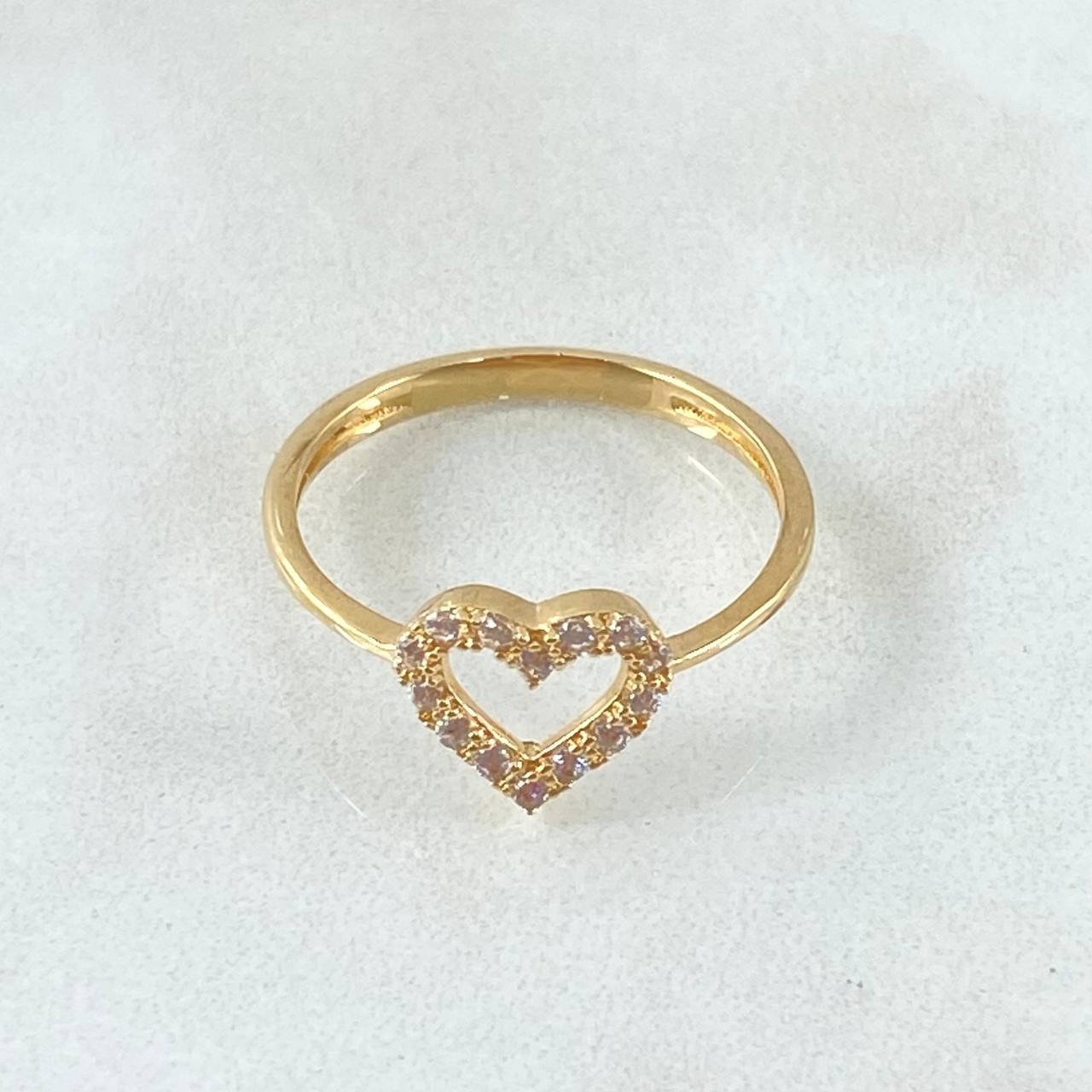 Heart Silhouette Ring 1.7gr / Size 6 1/2 / 18K Gold ©