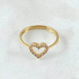 Heart Silhouette Ring 1.7gr / Size 6 1/2 / 18K Gold ©