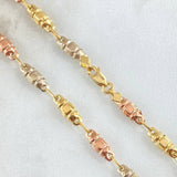 Cadena Rustica Barril Cubico 6.95gr / 60cm / Oro 18K ©