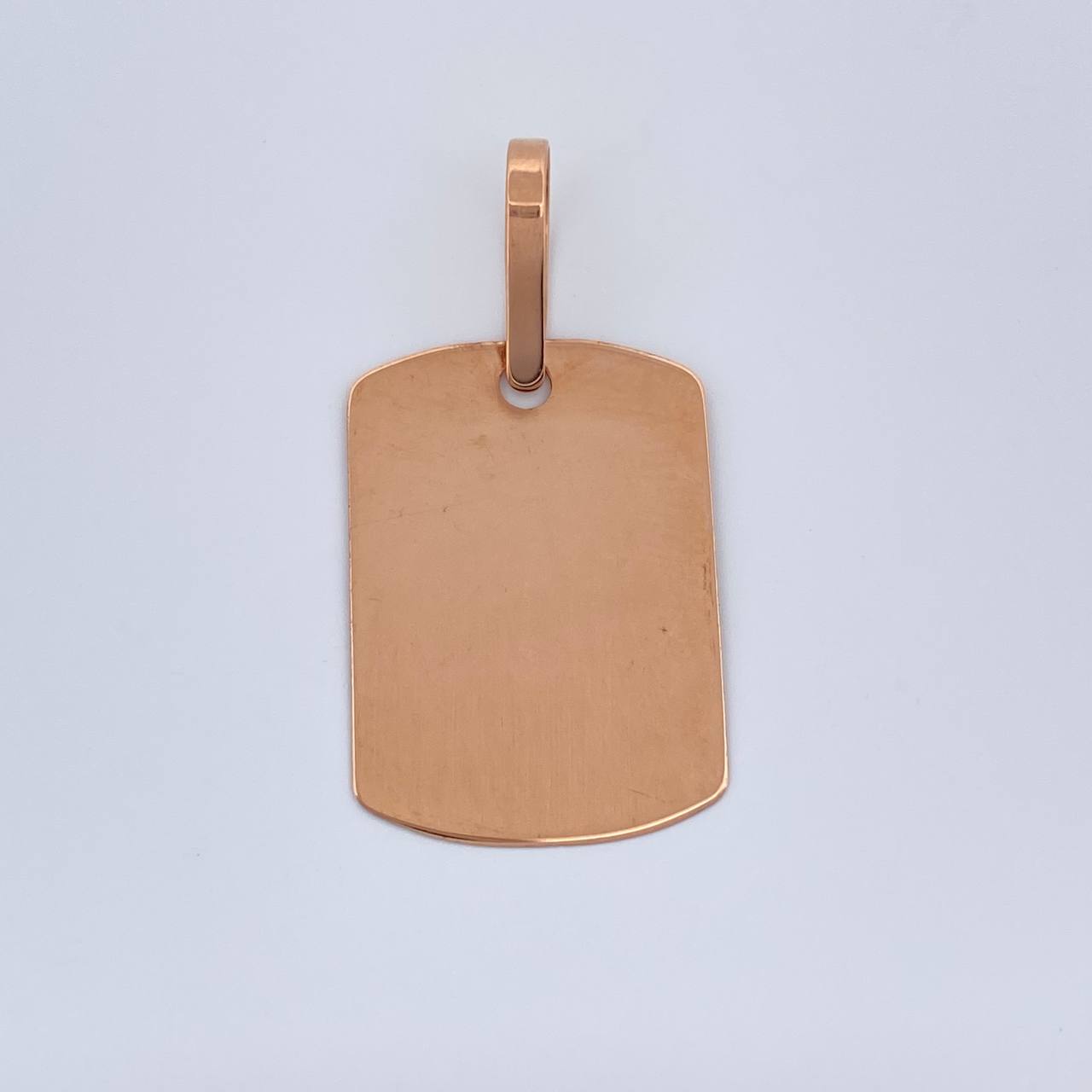 Dije Placa 1gr / 1 1/4 in / Oro Rosa 18K &