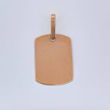 Dije Placa 1gr / 1 1/4 in / Oro Rosa 18K &