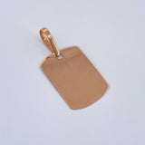 Dije Placa 0.95gr / 1 1/4 in / Oro Rosa 18K &