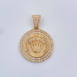 Dije Medalla Corona 5.55gr / 1 1/2 in / Oro Amarillo 18K $