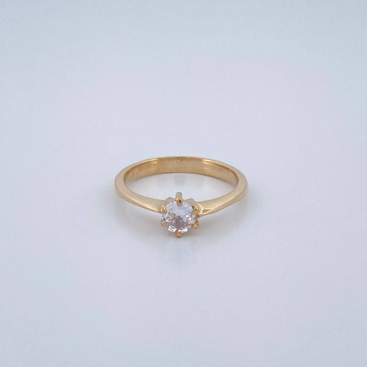 Anillo Solitario 2.5gr / T5 3/4 / Oro Amarillo 18K $