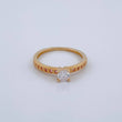 Anillo Solitario Bordeado 1.7gr / T5 / Oro Amarillo 18K $