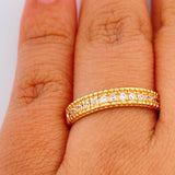Anillo Churumbela Tupida 2.4gr / T8 1/4 / Oro Amarillo 18K $