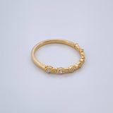 Anillo Siete Alamas Cubicas 1.45gr / T6 1/2 / Oro Amarillo 18K $