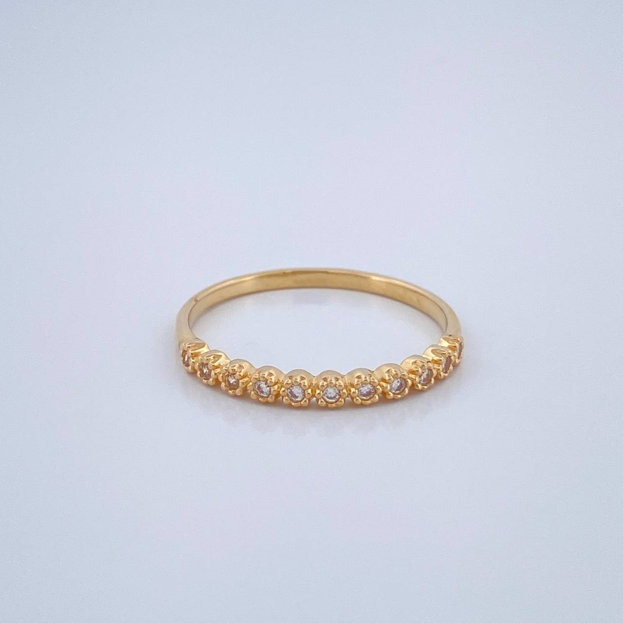 Anillo Churumbela Flores 1.55gr / T7 3/4 / Oro Amarillo 18K $