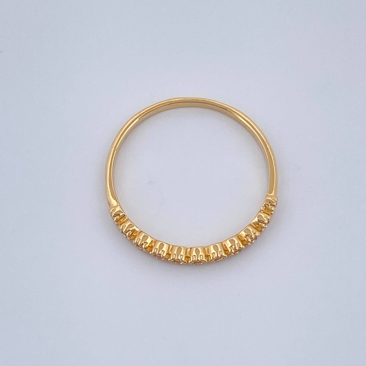 Anillo Churumbela Flores 1.55gr / T7 3/4 / Oro Amarillo 18K $