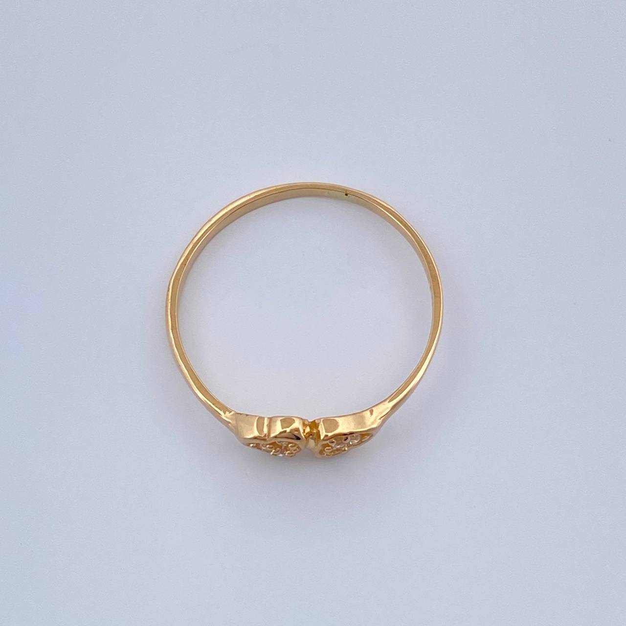 Anillo Corazones 1.15gr / T6 / Oro Amarillo 18K $