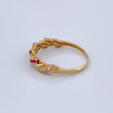Anillo Carril Entrelazado 1.9gr / T7 / Oro Amarillo 18K $