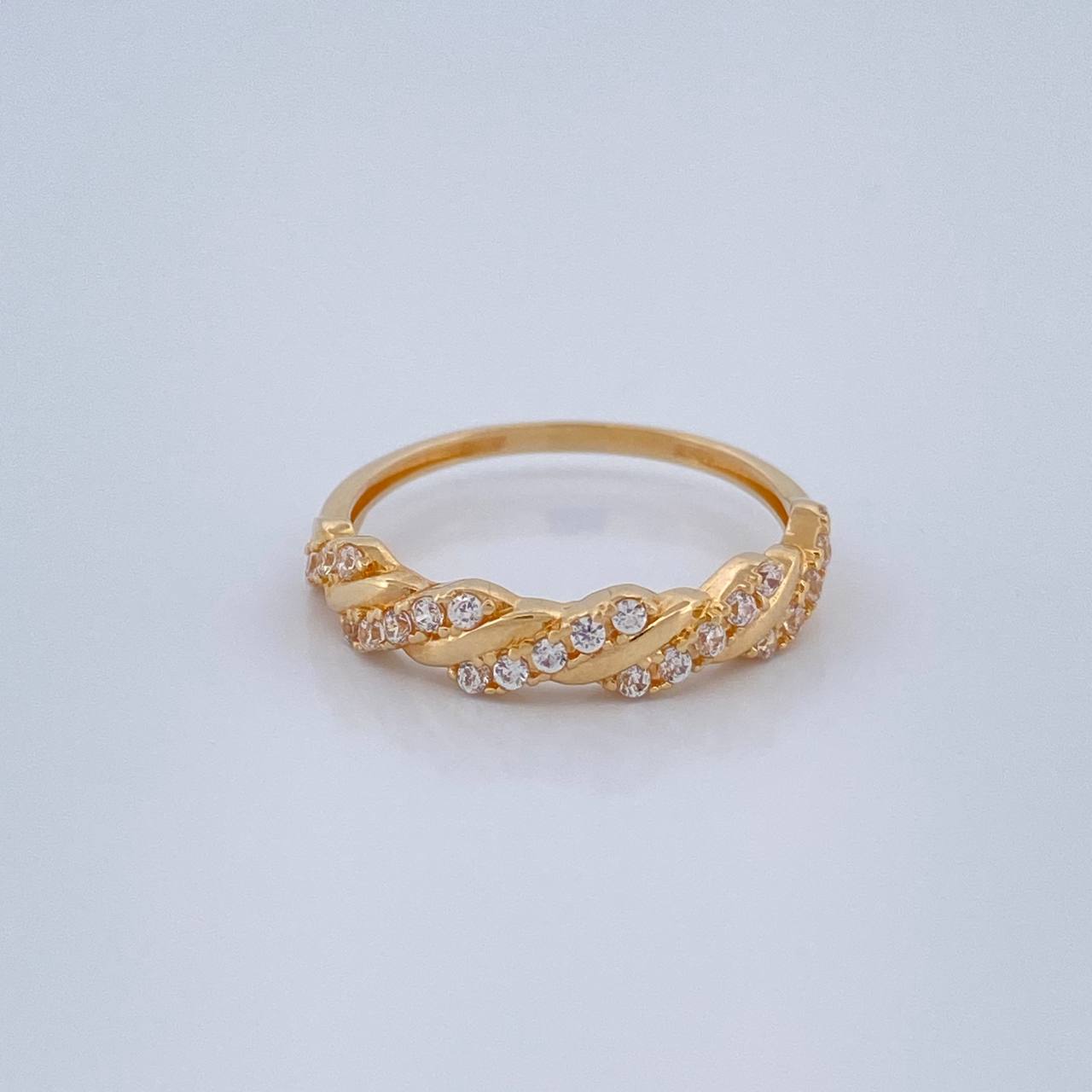 Anillo Carril Entrelazado 1.85gr / T6 / Oro Amarillo 18K $