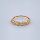 Anillo Carril Entrelazado 1.85gr / T6 / Oro Amarillo 18K $