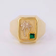 Palm Signet Ring 3.1g / T10 1/2 Yellow Gold 18K