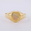 Anillo Sello Corazón 1.8g / T8 3/4 Tres Oros 18K