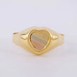 Anillo Sello Corazón 1.8g / T8 Tres Oros 18K