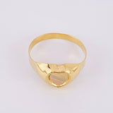 Heart Signet Ring 1.65g / T8 Yellow Gold 18K
