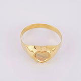 Anillo Sello Corazón 1.8g / T8 Tres Oros 18K