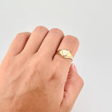 Anillo Sello Corazón 1.7g / T7 1/2 Oro Amarillo 18K