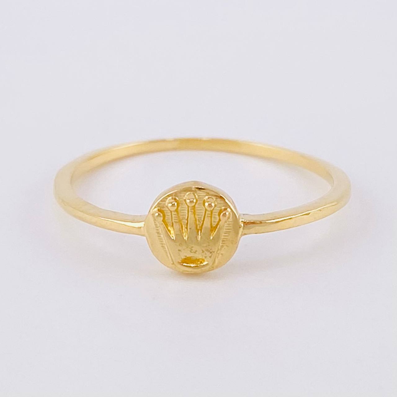 Anillo Circulo Corona 1.15g / T8 1/4 Oro Amarillo 18K