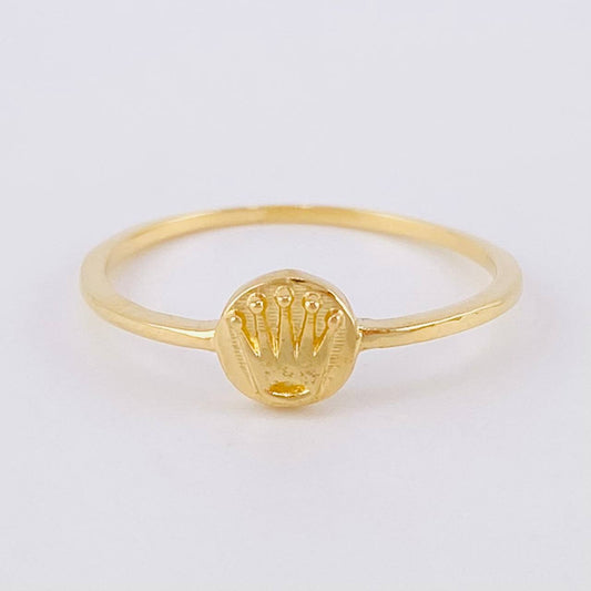 Anillo Circulo Corona 1.15g / T6 3/4 Oro Amarillo 18K