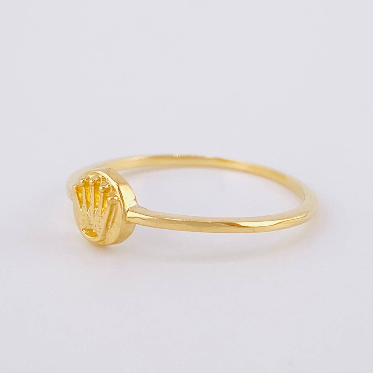 Anillo Circulo Corona 1.15g / T8 1/4 Oro Amarillo 18K