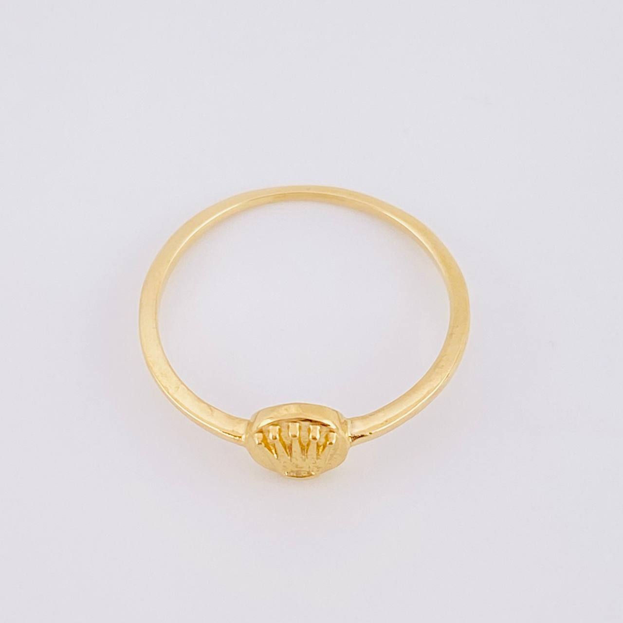 Anillo Circulo Corona 1.15g / T8 1/4 Oro Amarillo 18K