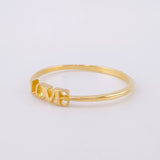 Anillo Love 1.05g / T8 3/4 Oro Amarillo 18K