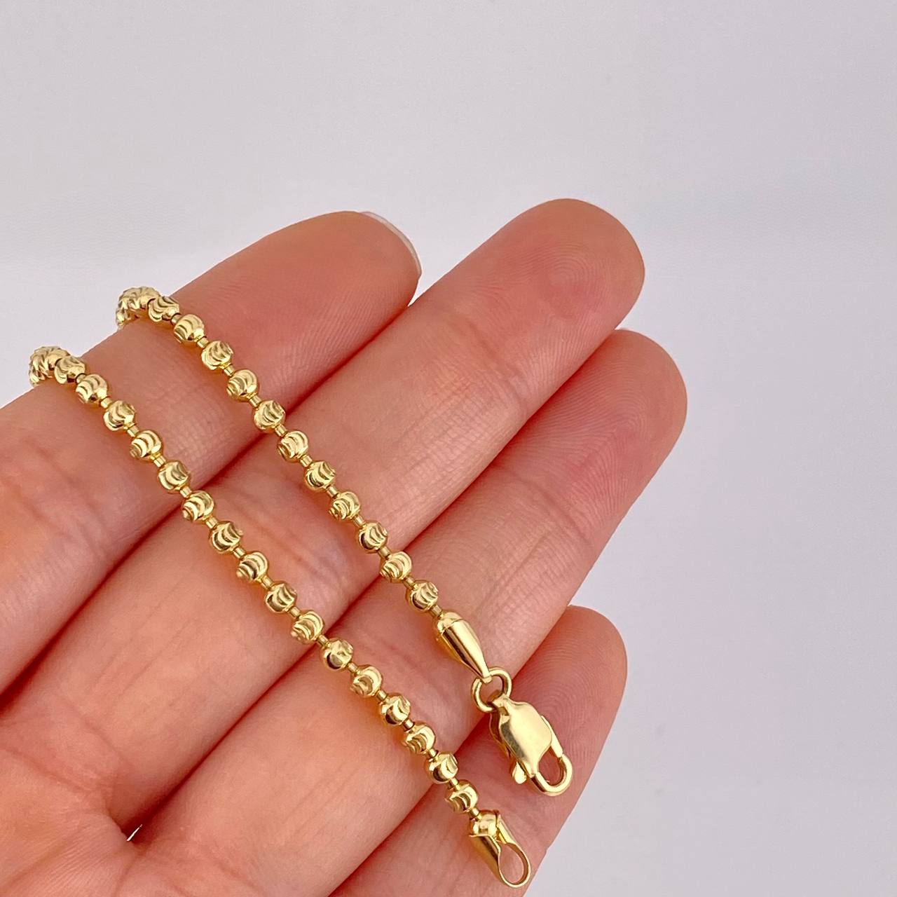 Cadena Militar Media Luna Diamantada 15.9g / 20 in / 2.9mm Oro Amarillo 18K