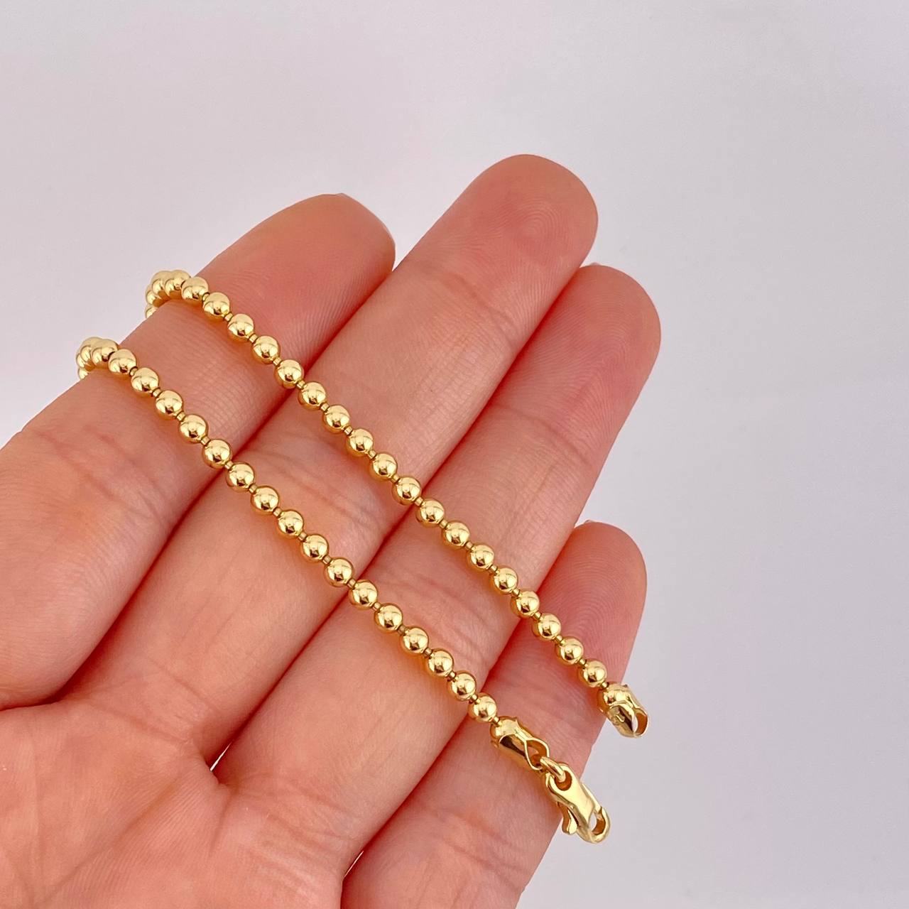 Cadena Militar 20.25g / 26 in / 3mm Oro Amarillo 18K