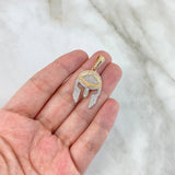 Pendant Trival Helmet 4.05gr / 3.7cm / White Zircons Two Yellow and White Golds ©