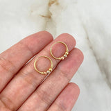 Candongas Aro 1.1gr / 1/2 in / 3.2mm Tres Oros 18K !