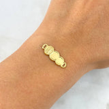 Charm Virgin Guadapule Cloud 0.6gr / 2.2cm / Yellow Gold Dotted Edges