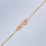 Set Cadena y Dije Veneciana + Virgen De Guadalupe 1.3gr / Oro Amarillo +3 18K &