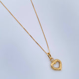 Set Cadena y Dije Veneciana + Silueta Corazon 1.3gr / Oro Amarillo +3 18K &