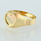 Anillo Sello Corazon 1.75gr / T8 1/4 / Tres Oros 18K *