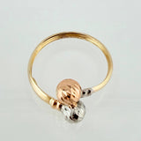 Anillo Tu Y Yo Diamantado 2.25gr / T8 3/4 / Tres Oros 18K ©