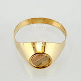 Anillo Sello Circular 1.8gr / T8 3/4 / Tres Oros 18K