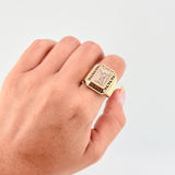 Anillo San Miguel Arcangel Tribal 7.9gr / T10 1/2 / Tres Oros 18K ©