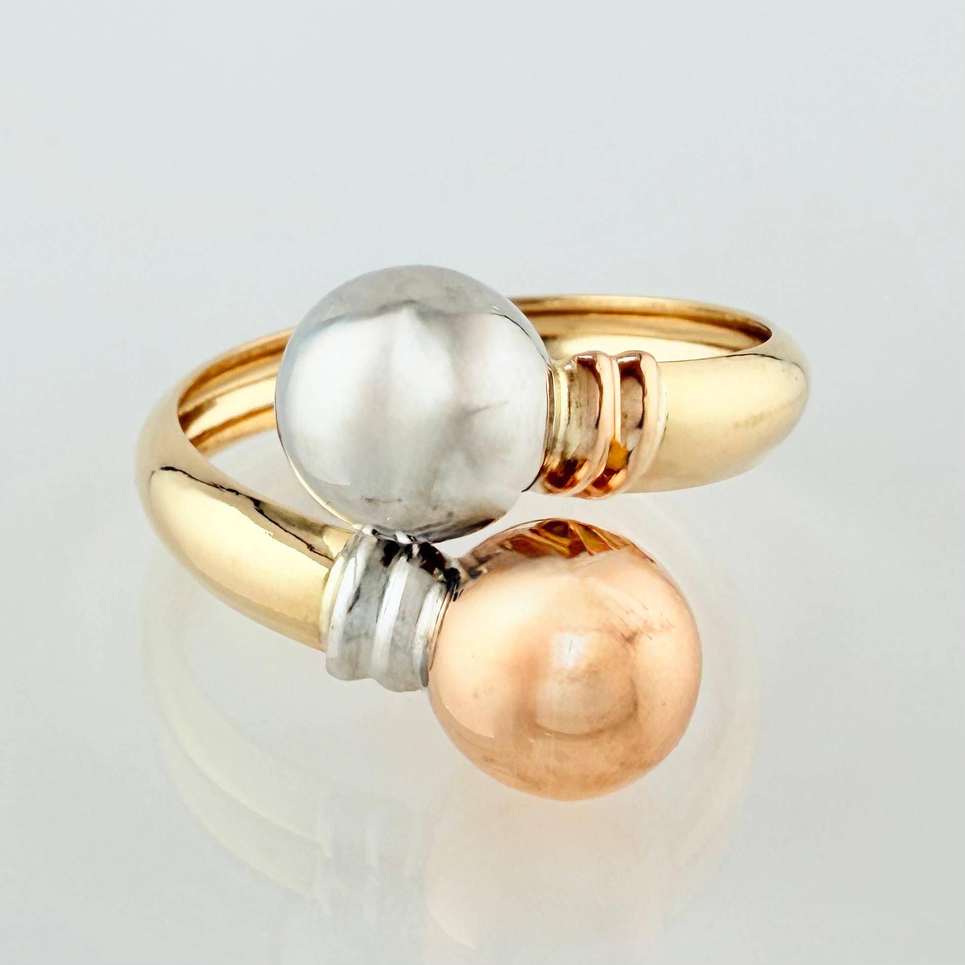 Anillo Tu y Yo 1.65gr / T8 3/4 / Tres Oros 18K *