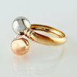 YOU AND ME Ring 0.95gr / T8 1/2 / Three Golds 18K ©