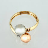 Anillo Tu y Yo 2.3gr / T8 1/2 / Tres Oros 18K