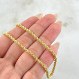 Rope Chain 4.45gr / 19 3/4 in / 18K Gold +3