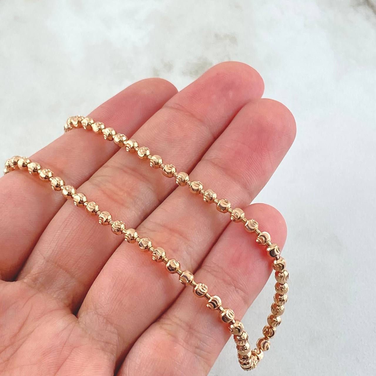 Military Crescent Chain 15.4gr / 19.8in / 18K Gold