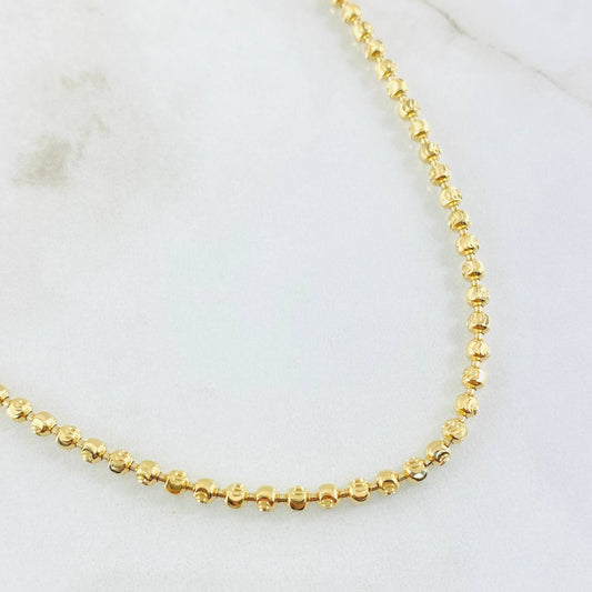 Cadena Militar Media Luna 21gr / 25 1/2 in / Oro Amarillo Nac.Esp. 18K
