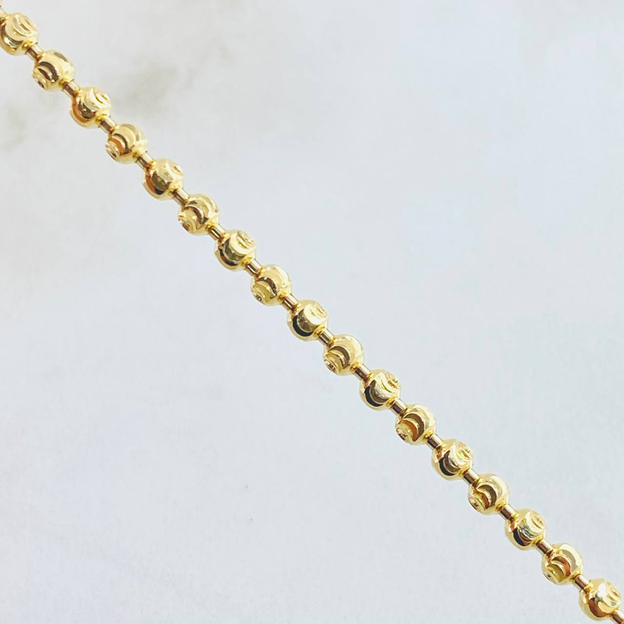 Cadena Militar Media Luna Diamantada 14.25 g / 20 in / 2.8 mm Oro Amarillo 18K