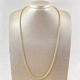 Cadena Militar Media Luna 21gr / 25 1/2 in / Oro Amarillo Nac.Esp. 18K
