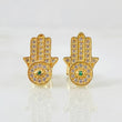 Topos Mano Hamsa 2.45gr / 1/2 in / Oro Amarillo 18K *
