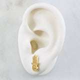 Topos Mano Hamsa 2.45gr / 1/2 in / Oro Amarillo 18K *