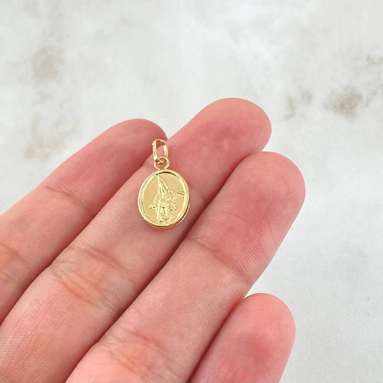 Pendant Saint Michael The Archangel 0.55gr / 3/4 in / 18K Gold Yellow *